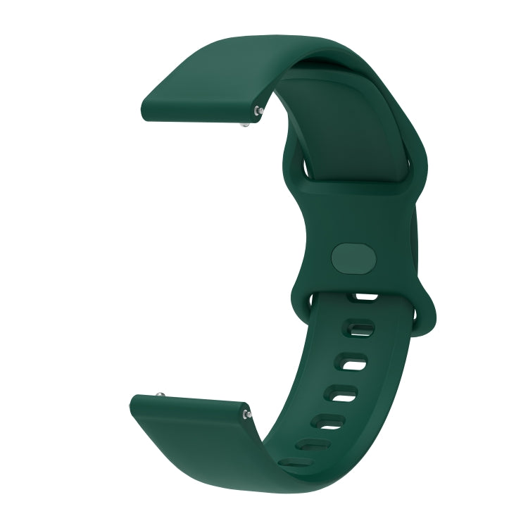 20mm For Amazfit GTS4 / GTS4 mini / GTS3 Universal Inner Back Buckle Perforation Silicone Watch Band(Army Green) - Watch Bands by MIJOBS | Online Shopping South Africa | PMC TechLife | Buy Now Pay Later Mobicred