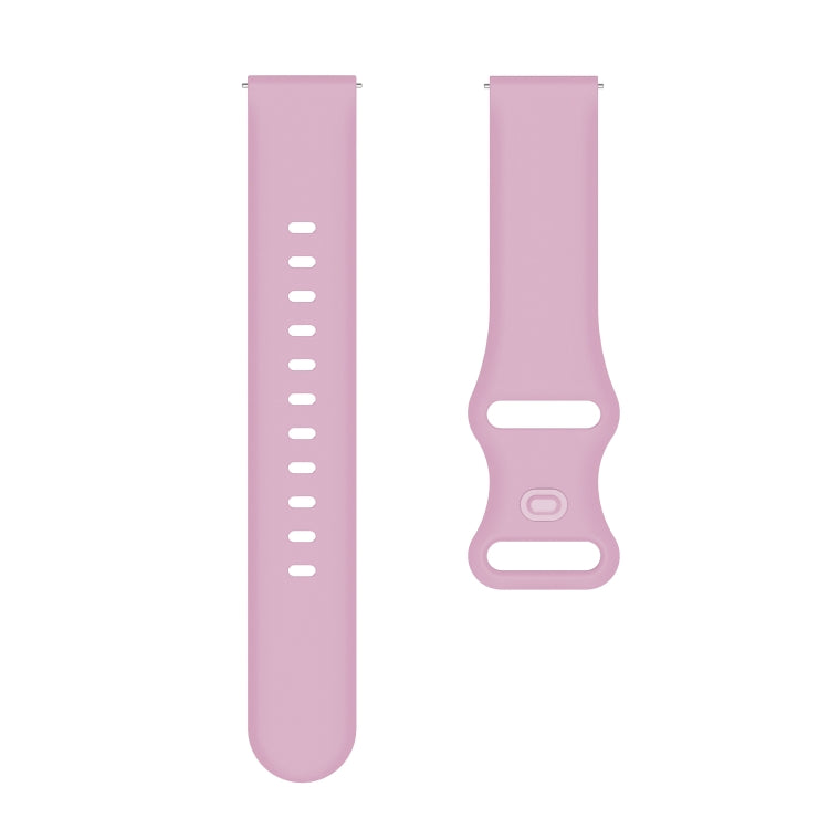 20mm For Amazfit GTS4 / GTS4 mini / GTS3 Universal Inner Back Buckle Perforation Silicone Watch Band(Light Purple) - Watch Bands by MIJOBS | Online Shopping South Africa | PMC TechLife | Buy Now Pay Later Mobicred
