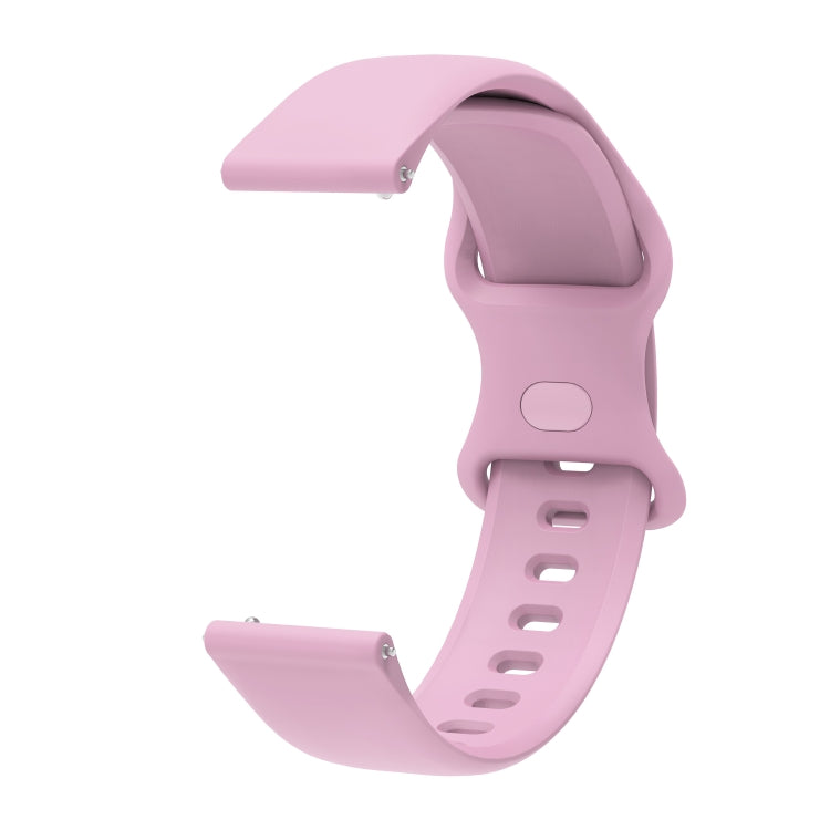20mm For Amazfit GTS4 / GTS4 mini / GTS3 Universal Inner Back Buckle Perforation Silicone Watch Band(Light Purple) - Watch Bands by MIJOBS | Online Shopping South Africa | PMC TechLife | Buy Now Pay Later Mobicred