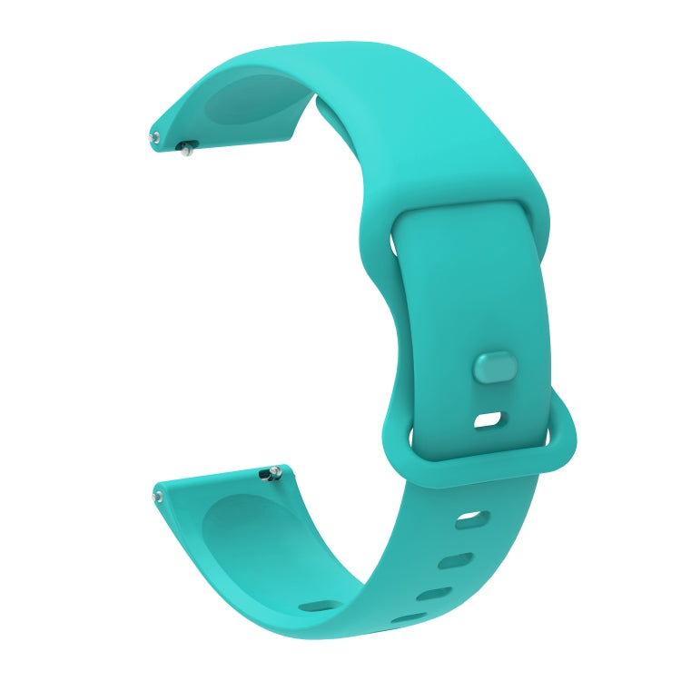 20mm For Amazfit GTS4 / GTS4 mini / GTS3 Universal Inner Back Buckle Perforation Silicone Watch Band(Mint Green) - Watch Bands by MIJOBS | Online Shopping South Africa | PMC TechLife | Buy Now Pay Later Mobicred