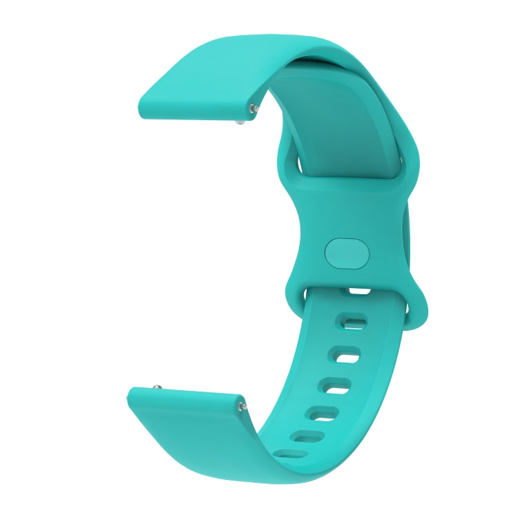 20mm For Amazfit GTS4 / GTS4 mini / GTS3 Universal Inner Back Buckle Perforation Silicone Watch Band(Mint Green) - Watch Bands by MIJOBS | Online Shopping South Africa | PMC TechLife | Buy Now Pay Later Mobicred