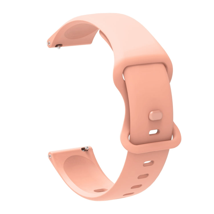 22mm For Xiaomi Haylou RT RS3 LS04 / LS05S Universal Inner Back Buckle Perforation Silicone Watch Band(Pink) - Watch Bands by MIJOBS | Online Shopping South Africa | PMC TechLife | Buy Now Pay Later Mobicred