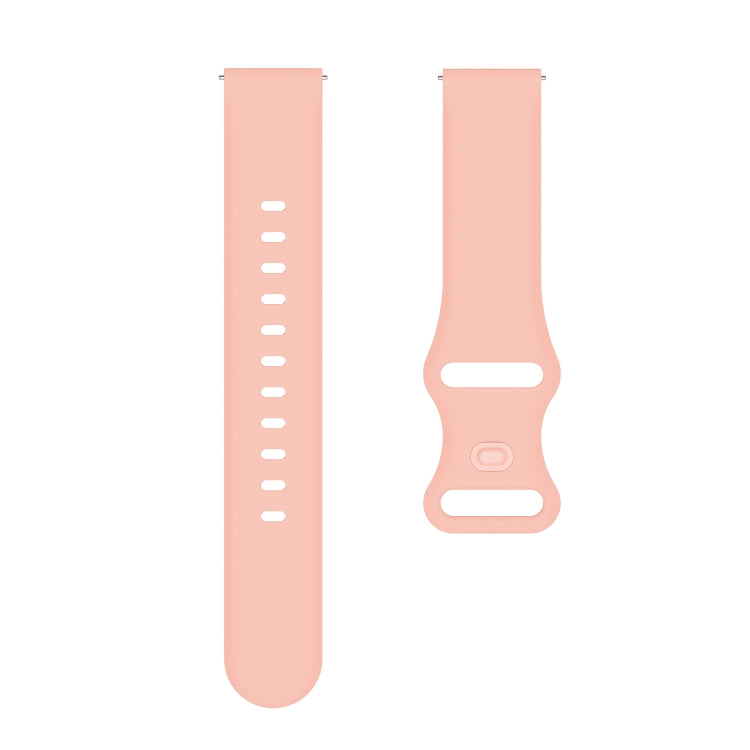 22mm For Xiaomi Haylou RT RS3 LS04 / LS05S Universal Inner Back Buckle Perforation Silicone Watch Band(Pink) - Watch Bands by MIJOBS | Online Shopping South Africa | PMC TechLife | Buy Now Pay Later Mobicred