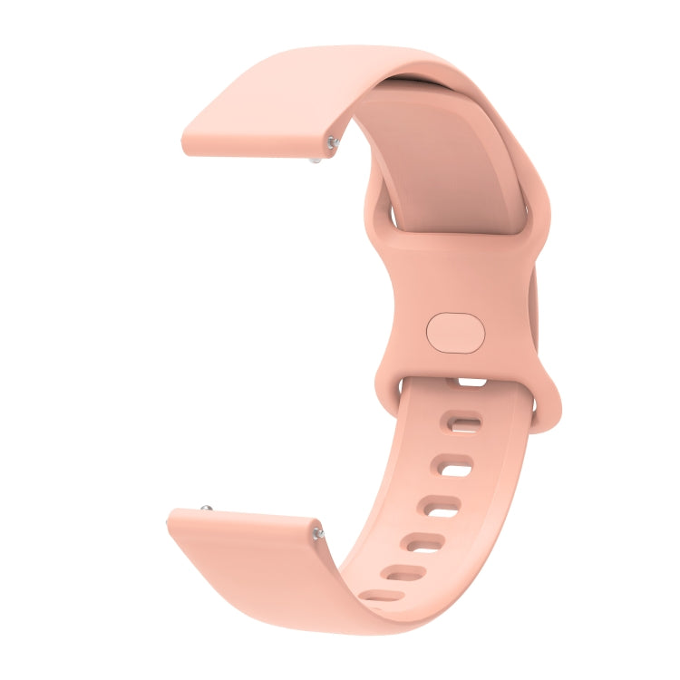 22mm For Xiaomi Haylou RT RS3 LS04 / LS05S Universal Inner Back Buckle Perforation Silicone Watch Band(Pink) - Watch Bands by MIJOBS | Online Shopping South Africa | PMC TechLife | Buy Now Pay Later Mobicred