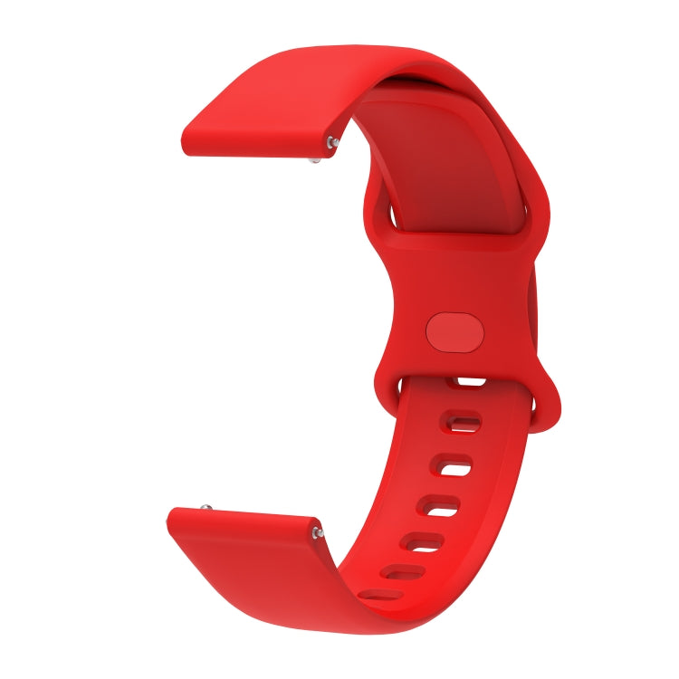 22mm For Xiaomi Haylou RT RS3 LS04 / LS05S Universal Inner Back Buckle Perforation Silicone Watch Band(Red) - Watch Bands by MIJOBS | Online Shopping South Africa | PMC TechLife | Buy Now Pay Later Mobicred