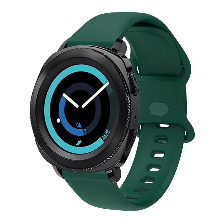 22mm For Xiaomi Haylou RT RS3 LS04 / LS05S Universal Inner Back Buckle Perforation Silicone Watch Band(Army Green) - Watch Bands by MIJOBS | Online Shopping South Africa | PMC TechLife | Buy Now Pay Later Mobicred