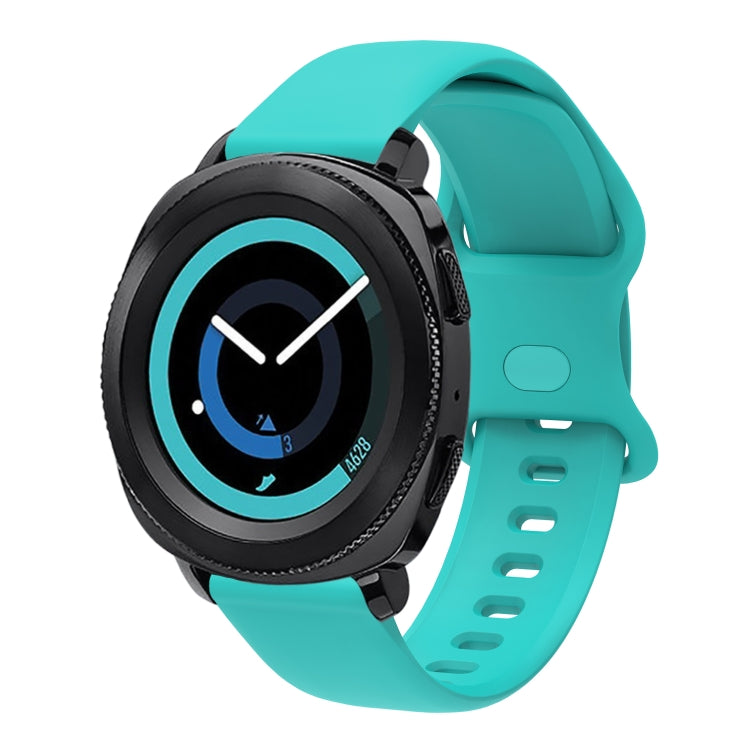 22mm For Xiaomi Haylou RT RS3 LS04 / LS05S Universal Inner Back Buckle Perforation Silicone Watch Band(Mint Green) - Watch Bands by MIJOBS | Online Shopping South Africa | PMC TechLife | Buy Now Pay Later Mobicred