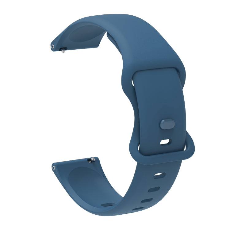 22mm For Xiaomi Haylou RT RS3 LS04 / LS05S Universal Inner Back Buckle Perforation Silicone Watch Band(Midnight Blue) - Watch Bands by MIJOBS | Online Shopping South Africa | PMC TechLife | Buy Now Pay Later Mobicred