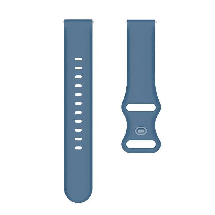 22mm For Xiaomi Haylou RT RS3 LS04 / LS05S Universal Inner Back Buckle Perforation Silicone Watch Band(Midnight Blue) - Watch Bands by MIJOBS | Online Shopping South Africa | PMC TechLife | Buy Now Pay Later Mobicred