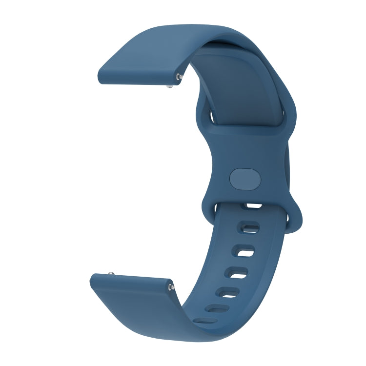 22mm For Xiaomi Haylou RT RS3 LS04 / LS05S Universal Inner Back Buckle Perforation Silicone Watch Band(Midnight Blue) - Watch Bands by MIJOBS | Online Shopping South Africa | PMC TechLife | Buy Now Pay Later Mobicred