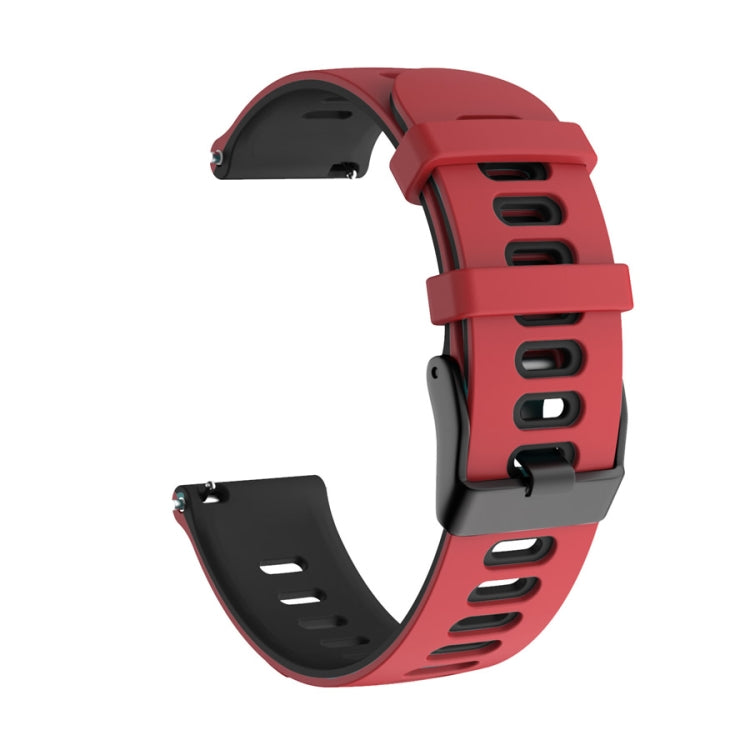 22mm For Xiaomi Haylou RT RS3 LS04 / LS05S Universal Two-color Silicone Watch Band(Red Black) - Watch Bands by MIJOBS | Online Shopping South Africa | PMC TechLife | Buy Now Pay Later Mobicred