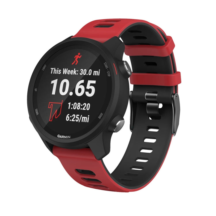 22mm For Xiaomi Haylou RT RS3 LS04 / LS05S Universal Two-color Silicone Watch Band(Red Black) - Watch Bands by MIJOBS | Online Shopping South Africa | PMC TechLife | Buy Now Pay Later Mobicred