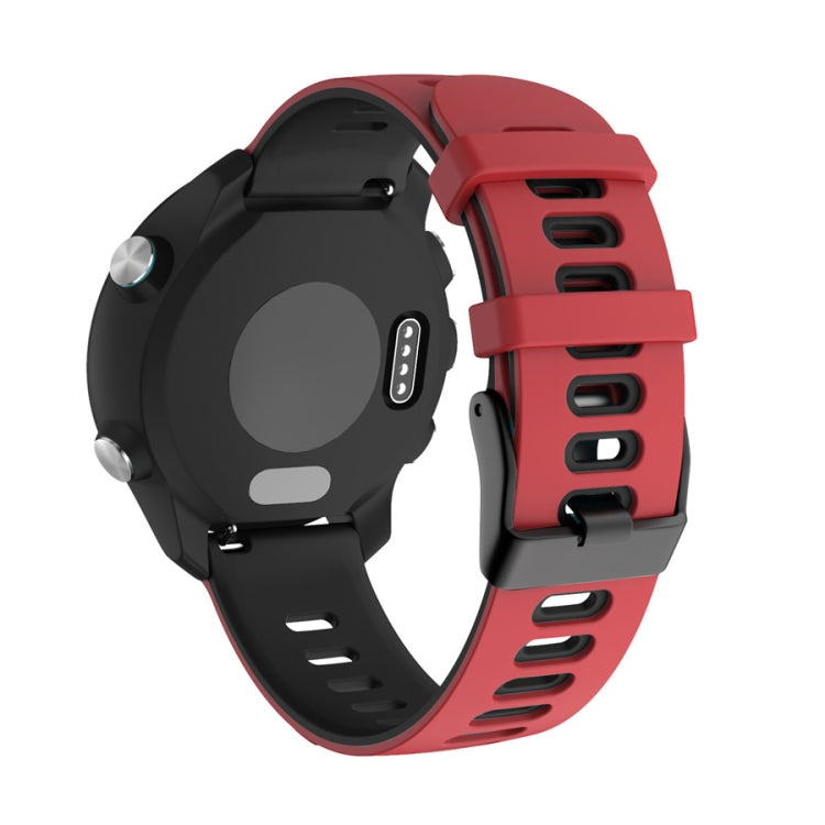 22mm For Xiaomi Haylou RT RS3 LS04 / LS05S Universal Two-color Silicone Watch Band(Red Black) - Watch Bands by MIJOBS | Online Shopping South Africa | PMC TechLife | Buy Now Pay Later Mobicred