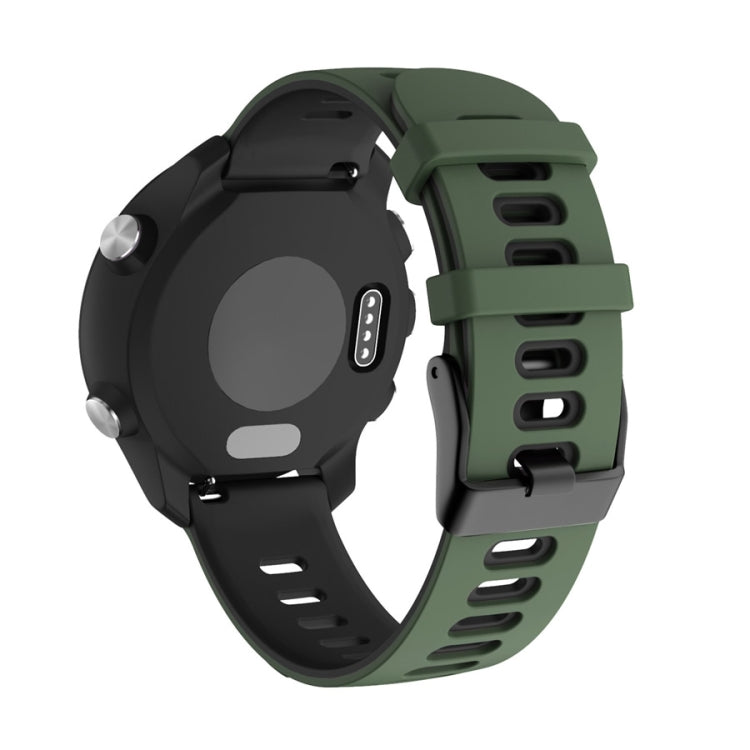 22mm For Xiaomi Haylou RT RS3 LS04 / LS05S Universal Two-color Silicone Watch Band(Army Green Black) - Watch Bands by MIJOBS | Online Shopping South Africa | PMC TechLife | Buy Now Pay Later Mobicred