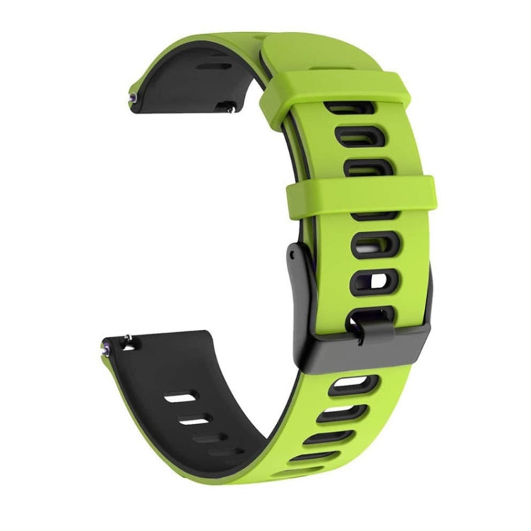 22mm For Xiaomi Haylou RT RS3 LS04 / LS05S Universal Two-color Silicone Watch Band(Green Black) - Watch Bands by MIJOBS | Online Shopping South Africa | PMC TechLife | Buy Now Pay Later Mobicred
