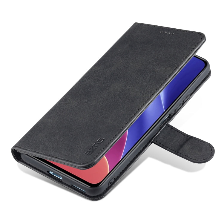 For Xiaomi Mi 11 Lite AZNS Skin Feel Calf Texture Horizontal Flip Leather Case with Card Slots & Holder & Wallet(Black) - Xiaomi Cases by AZNS | Online Shopping South Africa | PMC TechLife | Buy Now Pay Later Mobicred