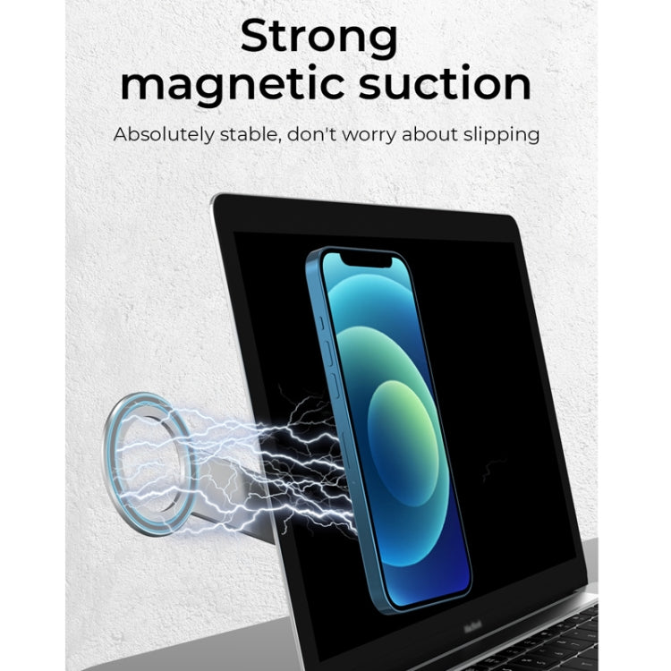 R-JUST SJ05-12 Multi-function Laptop Notebook Round Magnetic Expanded Metal Bracket Holder for iPhone 13 Series(Silver) - Hand-Sticking Bracket by R-JUST | Online Shopping South Africa | PMC TechLife | Buy Now Pay Later Mobicred