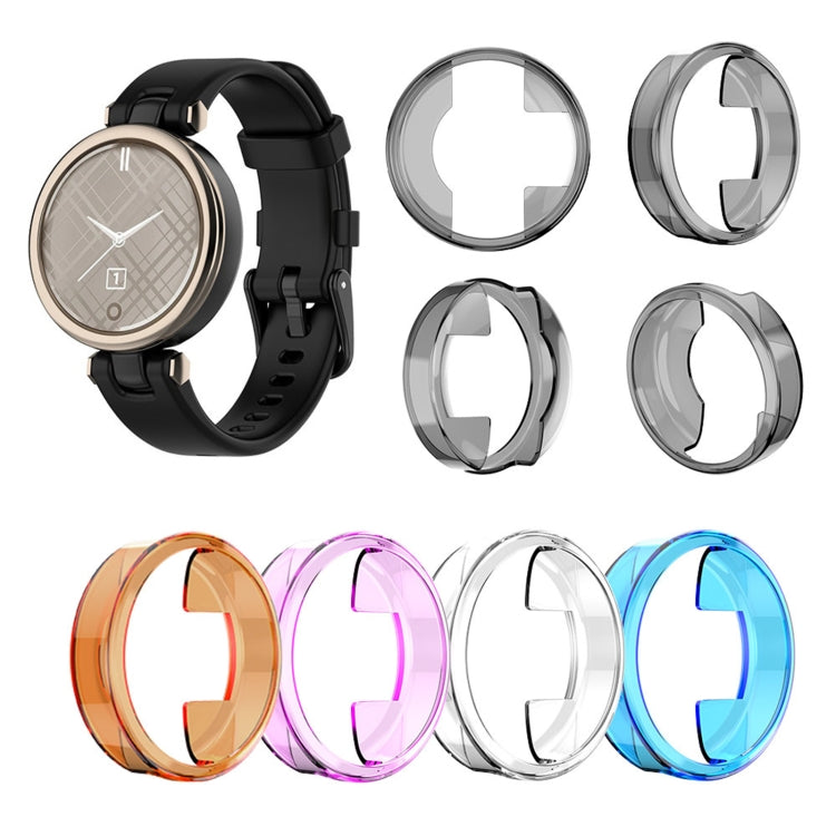 Compatible with Garmin Lily TPU Half-pack Candy Color Protective Case(Transparent) - Watch Cases by PMC TechLife | Online Shopping South Africa | PMC TechLife | Buy Now Pay Later Mobicred