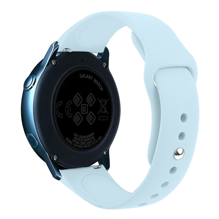 For Samsung Galaxy Watch Active2 Bluetooth Version 44mm Smart Watch Solid Color Silicone Watch Band, Size:L (Light Blue) - Watch Bands by PMC TechLife | Online Shopping South Africa | PMC TechLife | Buy Now Pay Later Mobicred