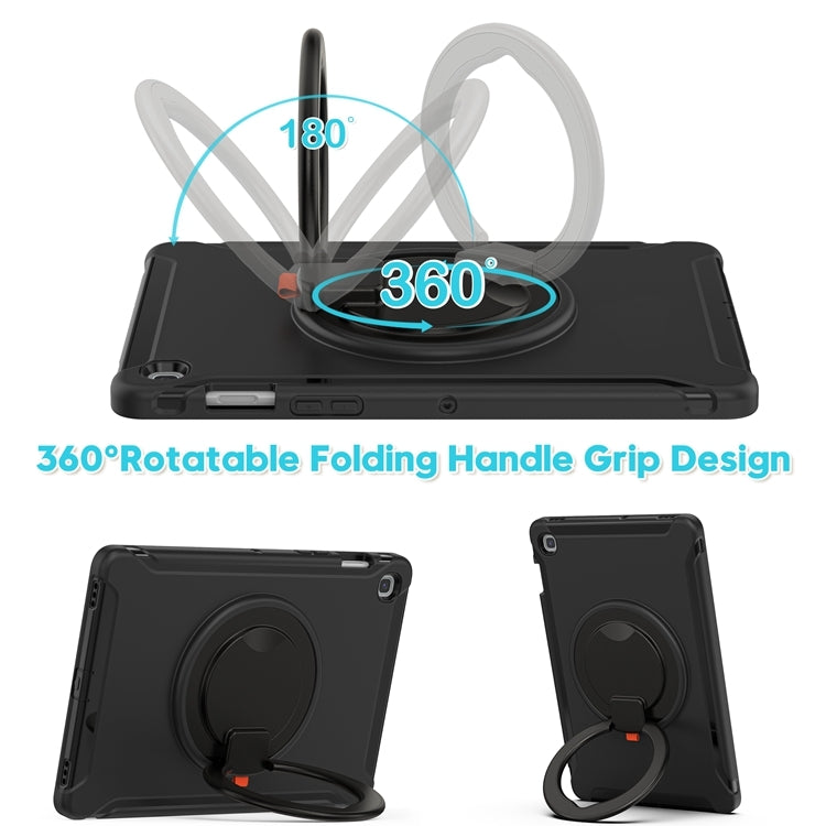 For Samsung Galaxy Tab S5e 10.5 inch T720 2019 Shockproof TPU + PC Protective Case with 360 Degree Rotation Foldable Handle Grip Holder & Pen Slot(Black) - Tab S5E 10.5 T720 / T725 by PMC TechLife | Online Shopping South Africa | PMC TechLife | Buy Now Pay Later Mobicred