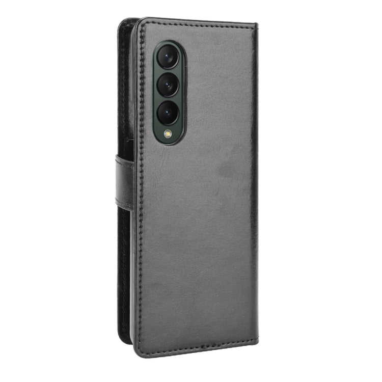 For Samsung Galaxy Z Fold3 5G Crazy Horse Texture Horizontal Flip Leather Case with Holder & Card Slots & Lanyard(Black) - Galaxy Phone Cases by GKK | Online Shopping South Africa | PMC TechLife | Buy Now Pay Later Mobicred