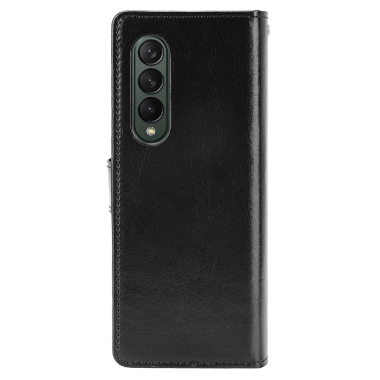 For Samsung Galaxy Z Fold3 5G Crazy Horse Texture Horizontal Flip Leather Case with Holder & Card Slots & Lanyard(Black) - Galaxy Phone Cases by GKK | Online Shopping South Africa | PMC TechLife | Buy Now Pay Later Mobicred