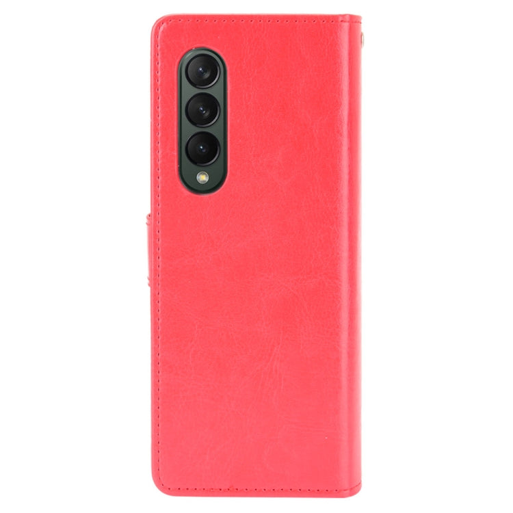 For Samsung Galaxy Z Fold3 5G Crazy Horse Texture Horizontal Flip Leather Case with Holder & Card Slots & Lanyard(Red) - Galaxy Phone Cases by GKK | Online Shopping South Africa | PMC TechLife | Buy Now Pay Later Mobicred
