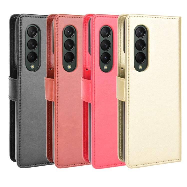 For Samsung Galaxy Z Fold3 5G Crazy Horse Texture Horizontal Flip Leather Case with Holder & Card Slots & Lanyard(Red) - Galaxy Phone Cases by GKK | Online Shopping South Africa | PMC TechLife | Buy Now Pay Later Mobicred