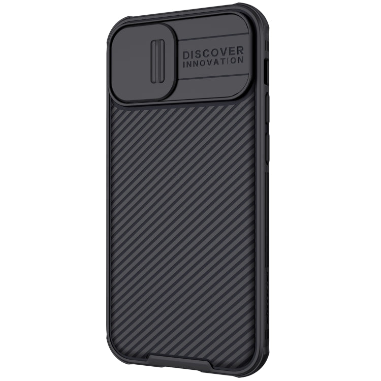 For iPhone 13 NILLKIN Black Mirror Pro Series Camshield Full Coverage Dust-proof Scratch Resistant Phone Case(Black) - iPhone 13 Cases by NILLKIN | Online Shopping South Africa | PMC TechLife | Buy Now Pay Later Mobicred