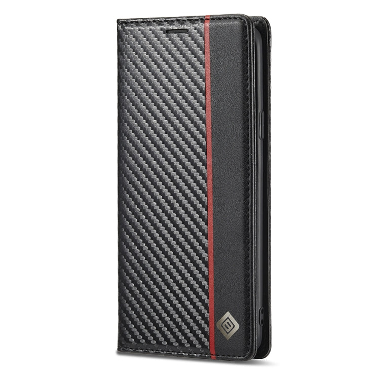LC.IMEEKE Carbon Fiber PU + TPU Horizontal Flip Leather Case with Holder & Card Slot & Wallet For Samsung Galaxy S9+(Vertical Black) - free shipping - PMC TechLife - Order now!