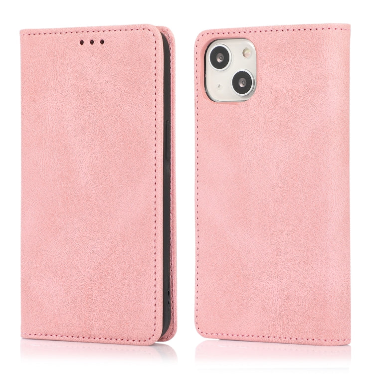 For iPhone 13 mini Strong Magnetic Crazy Horse Texture Horizontal Flip Leather Case with Holder & Card Slots & Wallet (Rose Gold) - free shipping - PMC TechLife - Order now!