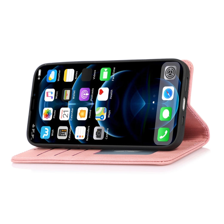 For iPhone 13 mini Strong Magnetic Crazy Horse Texture Horizontal Flip Leather Case with Holder & Card Slots & Wallet (Rose Gold) - free shipping - PMC TechLife - Order now!
