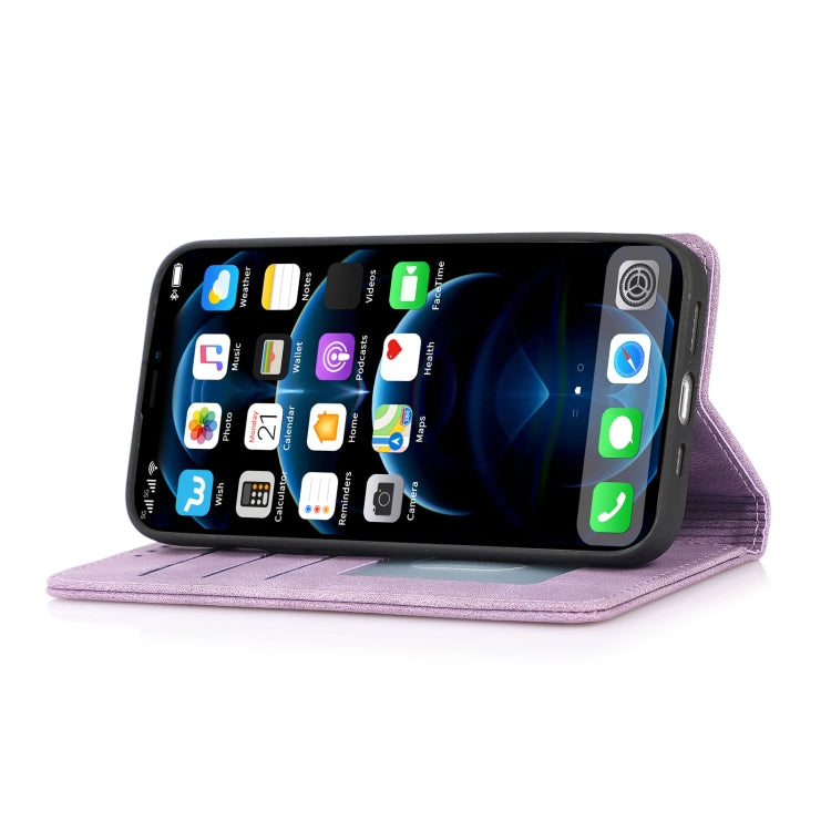 For iPhone 13 Strong Magnetic Crazy Horse Texture Horizontal Flip Leather Case with Holder & Card Slots & Wallet(Purple) - free shipping - PMC TechLife - Order now!