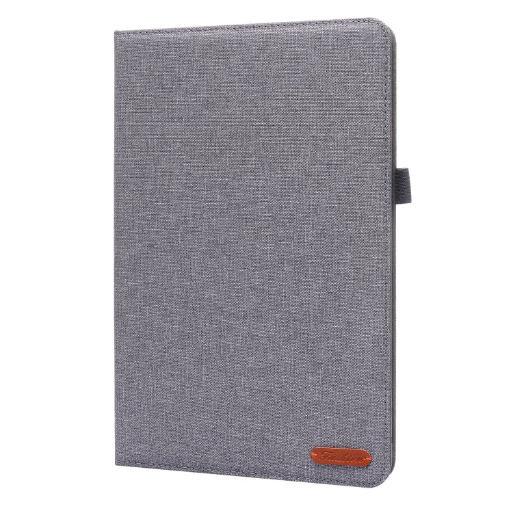 For Xiaomi Pad 5 / 5 Pro Horizontal Flip TPU + Fabric PU Leather Protective Case with Name Card Clip(Grey) - free shipping - PMC TechLife - Order now!