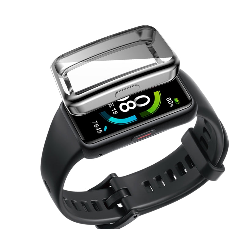 For Huawei Band 6 / 6 Pro / Honor Band 6 Full Coverage TPU Electroplating Protective Case Cover(Silver) - Watch Cases by PMC TechLife | Online Shopping South Africa | PMC TechLife | Buy Now Pay Later Mobicred
