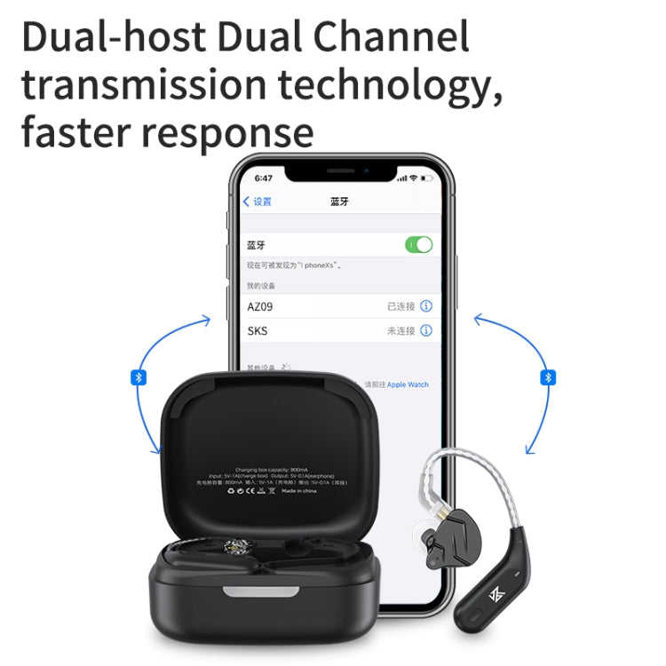 KZ AZ09 Bluetooth Earphone Ear Hook 5.2 Wireless Bluetooth Module Upgrade Cable, Style:C - free shipping - PMC TechLife - Order now!