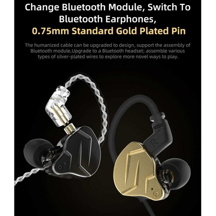 KZ ZSN Pro X Ring Iron Hybrid Drive Metal In-ear Wired Earphone, Standard Version(Black) - free shipping - PMC TechLife - Order now!