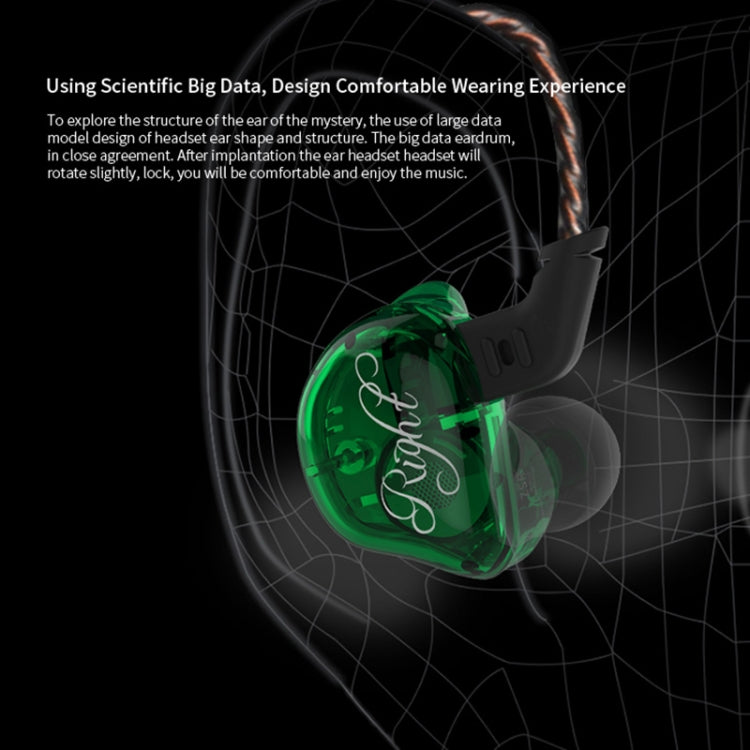 KZ ZSR 6-unit Ring Iron In-ear Wired Earphone, Standard Version(Green) - free shipping - PMC TechLife - Order now!