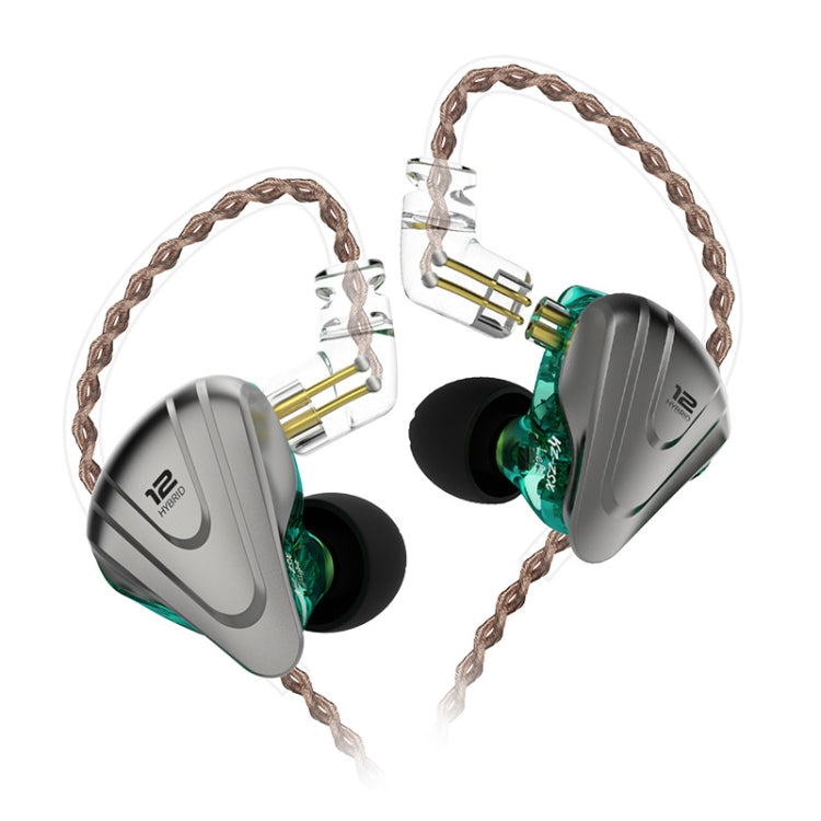 KZ ZSX 12-unit Ring Iron Metal Gaming In-ear Wired Earphone, Standard Version(Cyan) - free shipping - PMC TechLife - Order now!