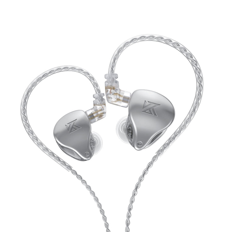 KZ AST 24-unit Balance Armature Monitor HiFi In-Ear Wired Earphone No Mic(Silver) - free shipping - PMC TechLife - Order now!