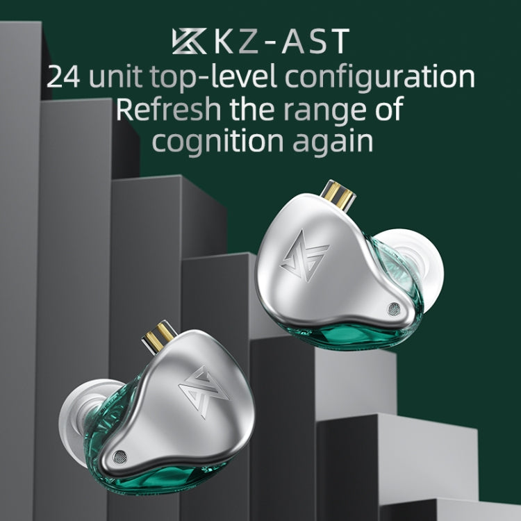 KZ AST 24-unit Balance Armature Monitor HiFi In-Ear Wired Earphone No Mic(Black) - free shipping - PMC TechLife - Order now!