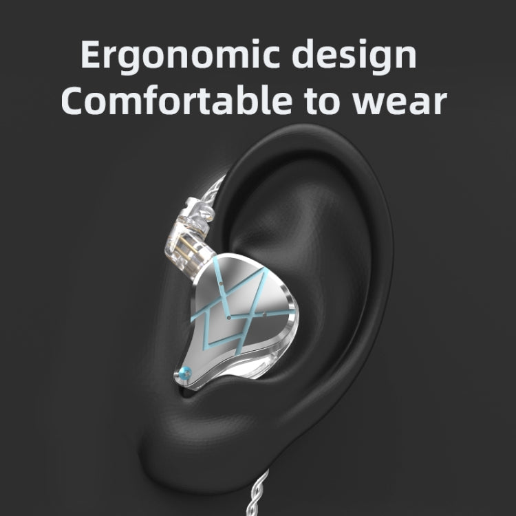 KZ ASX 20-unit Balance Armature Monitor HiFi In-Ear Wired Earphone No Mic(Silver) - free shipping - PMC TechLife - Order now!