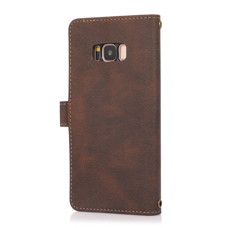 For Samsung Galaxy S8 PU + TPU Horizontal Flip Leather Case with Holder & Card Slot & Wallet & Lanyard(Brown) - Galaxy Phone Cases by PMC TechLife | Online Shopping South Africa | PMC TechLife | Buy Now Pay Later Mobicred
