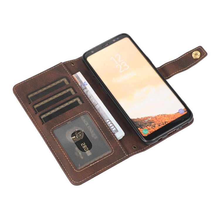 For Samsung Galaxy S8 PU + TPU Horizontal Flip Leather Case with Holder & Card Slot & Wallet & Lanyard(Brown) - Galaxy Phone Cases by PMC TechLife | Online Shopping South Africa | PMC TechLife | Buy Now Pay Later Mobicred
