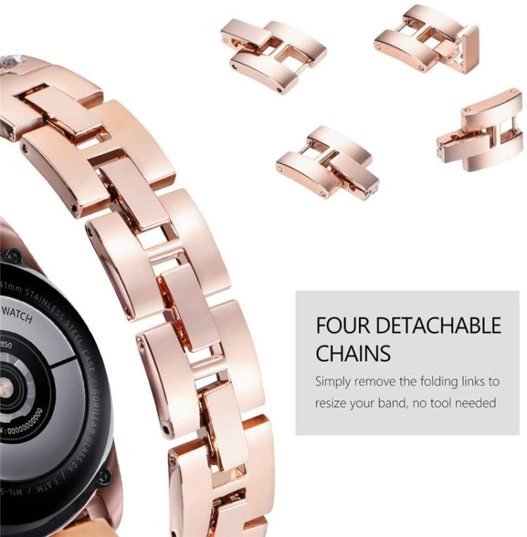 Compatible with Garmin Venu /  Suunto 3 Fitness 20mm Universal Stainless Steel Metal Watch Band(Silver) - Watch Bands by PMC TechLife | Online Shopping South Africa | PMC TechLife | Buy Now Pay Later Mobicred