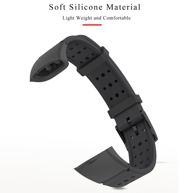 For Honor Band 4 / 5 MIJOBS Breathable Silicone Watch Band with Hole(Grey) - Watch Bands by MIJOBS | Online Shopping South Africa | PMC TechLife | Buy Now Pay Later Mobicred