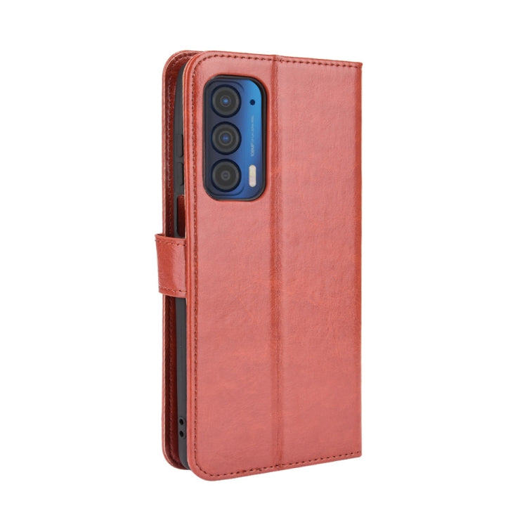 For Motorola Edge 2021 Crazy Horse Texture Horizontal Flip Leather Case with Holder & Card Slots & Lanyard(Brown) - Motorola Cases by PMC TechLife | Online Shopping South Africa | PMC TechLife | Buy Now Pay Later Mobicred