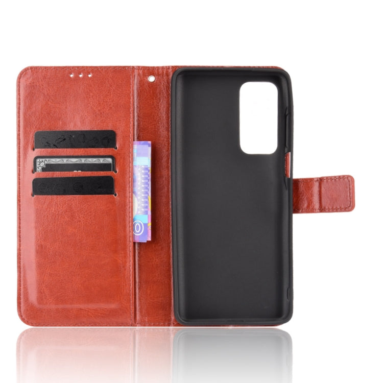 For Motorola Edge 2021 Crazy Horse Texture Horizontal Flip Leather Case with Holder & Card Slots & Lanyard(Brown) - Motorola Cases by PMC TechLife | Online Shopping South Africa | PMC TechLife | Buy Now Pay Later Mobicred