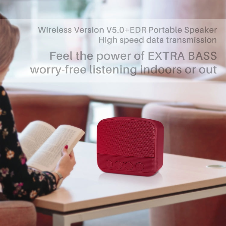 New Rixing NR-101 Mini TWS Bluetooth Speaker(Red) - Desktop Speaker by NewRixing | Online Shopping South Africa | PMC TechLife | Buy Now Pay Later Mobicred