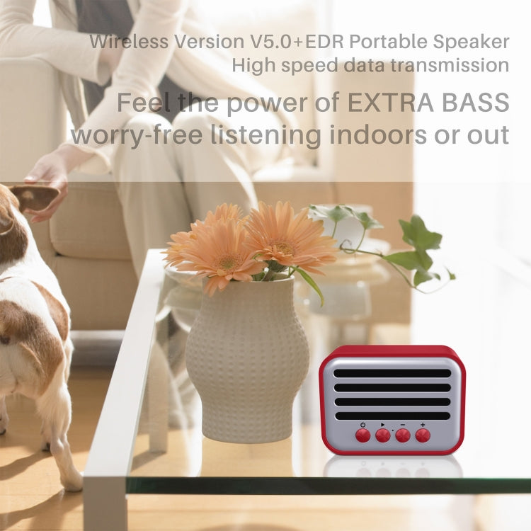 New Rixing NR-102 Mini TWS Bluetooth Speaker(Red) - free shipping - PMC TechLife - Order now!